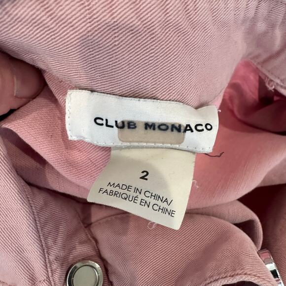 Club Monaco Pink Short Sleeve Boilersuit SIZE 2 Utility Jumpsuit Relaxed $249 - Picture 10 of 11